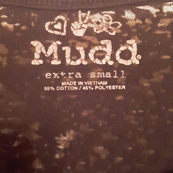 MUDD BLACK SHEER SPECKLED LEOPARD PRINT TOP XS - Picture 3 of 6